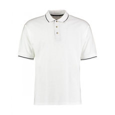 Kustom Kit Férfi rövid ujjú galléros póló Kustom Kit Men's Classic Fit St. Mellion Polo L, Fehér/Sötétkék navy
