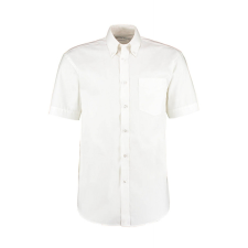 Kustom Kit Férfi rövid ujjú Ing Kustom Kit Classic Fit Premium Oxford Shirt SSL 2XL, Fehér férfi ing