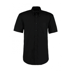 Kustom Kit Férfi rövid ujjú Ing Kustom Kit Classic Fit Premium Oxford Shirt SSL 2XL, Fekete