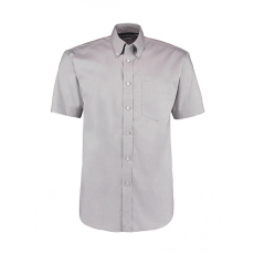 Kustom Kit Férfi rövid ujjú Ing Kustom Kit Classic Fit Premium Oxford Shirt SSL L, Ezüstszürke
