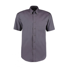 Kustom Kit Férfi rövid ujjú Ing Kustom Kit Classic Fit Premium Oxford Shirt SSL L, Szénszürke