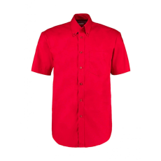 Kustom Kit Férfi rövid ujjú Ing Kustom Kit Classic Fit Premium Oxford Shirt SSL M, Piros