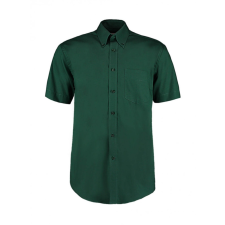 Kustom Kit Férfi rövid ujjú Ing Kustom Kit Classic Fit Premium Oxford Shirt SSL M, Sötétzöld férfi ing