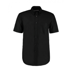 Kustom Kit Férfi rövid ujjú Ing Kustom Kit Classic Fit Workwear Oxford Shirt SSL 2XL, Fekete