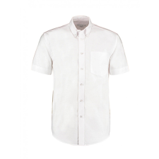 Kustom Kit Férfi rövid ujjú Ing Kustom Kit Classic Fit Workwear Oxford Shirt SSL L, Fehér férfi ing