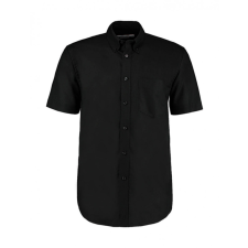 Kustom Kit Férfi rövid ujjú Ing Kustom Kit Classic Fit Workwear Oxford Shirt SSL L, Fekete férfi ing