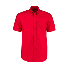 Kustom Kit Férfi rövid ujjú Ing Kustom Kit Classic Fit Workwear Oxford Shirt SSL M, Piros férfi ing