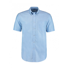 Kustom Kit Férfi rövid ujjú Ing Kustom Kit Classic Fit Workwear Oxford Shirt SSL S, Világos kék