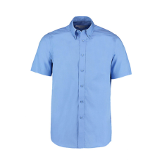 Kustom Kit Férfi rövid ujjú Ing Kustom Kit Tailored Fit City Shirt SSL 2XL (47cm), Világos kék
