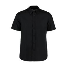 Kustom Kit Férfi rövid ujjú Ing Kustom Kit Tailored Fit City Shirt SSL S (37cm), Fekete