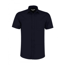 Kustom Kit Férfi rövid ujjú Ing Kustom Kit Tailored Fit Poplin Shirt SSL XL, Sötét Sötétkék (navy)