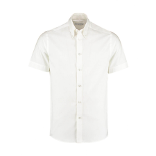 Kustom Kit Férfi rövid ujjú Ing Kustom Kit Tailored Fit Premium Oxford Shirt SSL 2XL, Fehér férfi ing