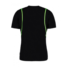 Kustom Kit Férfi rövid ujjú póló Kustom Kit Regular Fit Cooltex Contrast Tee L, Fekete/Fluorescent Lime zöld