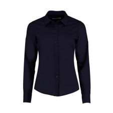 Kustom Kit Női hosszú ujjú blúz Kustom Kit Women's Tailored Fit Poplin Shirt XL, Sötét Sötétkék (navy) blúz