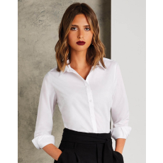 Kustom Kit Női hosszú ujjú blúz Kustom Kit Women's Tailored Fit Poplin Shirt XS, Fehér