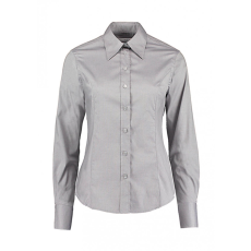 Kustom Kit Női hosszú ujjú blúz Kustom Kit Women's Tailored Fit Premium Oxford Shirt 3XL, Ezüstszürke
