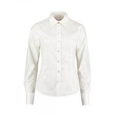 Kustom Kit Női hosszú ujjú blúz Kustom Kit Women&#039;s Tailored Fit Premium Oxford Shirt 3XL, Fehér blúz