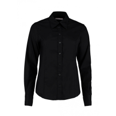 Kustom Kit Női hosszú ujjú blúz Kustom Kit Women's Tailored Fit Premium Oxford Shirt 4XL, Fekete