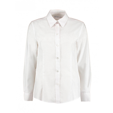 Kustom Kit Női hosszú ujjú blúz Kustom Kit Women&#039;s Tailored Fit Workwear Oxford Shirt 3XL (20), Fehér blúz