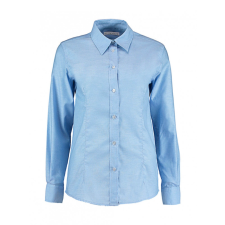 Kustom Kit Női hosszú ujjú blúz Kustom Kit Women&#039;s Tailored Fit Workwear Oxford Shirt 3XL (20), Világos kék blúz