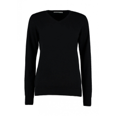 Kustom Kit Női hosszú ujjú kötött felső Kustom Kit Women's Classic Fit Arundel Sweater XL, Fekete