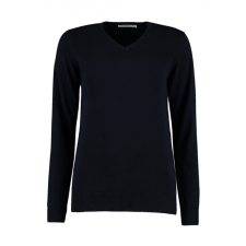 Kustom Kit Női hosszú ujjú kötött felső Kustom Kit Women&#039;s Classic Fit Arundel Sweater XL, Sötétkék (navy) női pulóver, kardigán