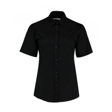 Kustom Kit Női rövid ujjú blúz Kustom Kit Women's Tailored Fit City Shirt SSL 2XL (18), Fekete