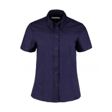 Kustom Kit Női rövid ujjú blúz Kustom Kit Women's Tailored Fit Premium Oxford Shirt SSL 2XL, Midnight Sötétkék (navy)