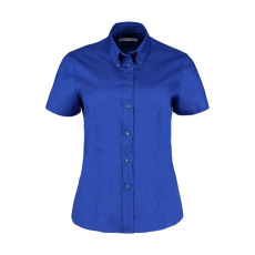 Kustom Kit Női rövid ujjú blúz Kustom Kit Women's Tailored Fit Premium Oxford Shirt SSL L, Királykék