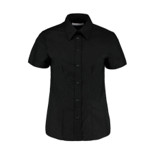 Kustom Kit Női rövid ujjú blúz Kustom Kit Women&#039;s Tailored Fit Workwear Oxford Shirt SSL 3XL (20), Fekete blúz