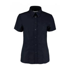 Kustom Kit Női rövid ujjú blúz Kustom Kit Women&#039;s Tailored Fit Workwear Oxford Shirt SSL L (14), French Sötétkék (navy) blúz