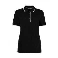 Kustom Kit Női rövid ujjú galléros póló Kustom Kit Women's Classic Fit Essential Polo 2XL, Fekete/Fehér