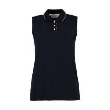 Kustom Kit Női ujjatlan galléros póló Kustom Kit Women&#039;s Classic Fit Sleeveless Polo XL, Sötétkék navy/fehér női póló