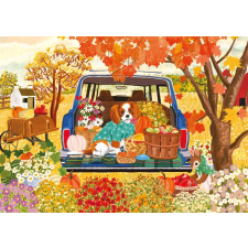 Kutya az autóban puzzle, 1000 darab puzzle, kirakós