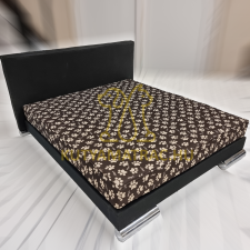 Kutyaágy vízálló és barna mancsmintás kutyamatrac vízálló 45x55 cm szállítóbox, fekhely kutyáknak