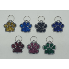  Kutyabiléta - mancs alakú csillámos (lila) nyakörv, póráz, hám kutyáknak