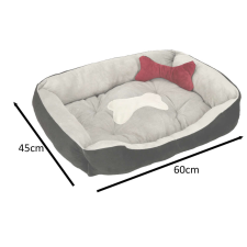  Kutyafekhely 60x45x15cm fehér és fekete színben szállítóbox, fekhely kutyáknak
