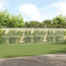  Kutyaház tárolóval 4 pcs Ezüst 8 x 2 x 2 m Acél szállítóbox, fekhely kutyáknak