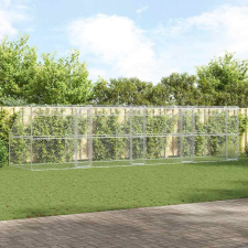  Kutyaház tárolóval 4 pcs Ezüst 8 x 2 x 2 m Acél szállítóbox, fekhely kutyáknak