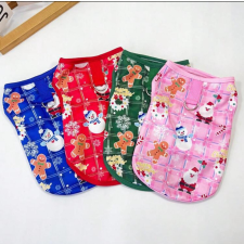  Kutyaruha - Karácsonyi trikók 3 színben pórázakasztóval - M - zöld kutyaruha