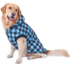  Kutyaruha - Kutyakabát - Kutyamellény, bundás - levehető kapucnival - 4 színben - 2XL - kék/fehér