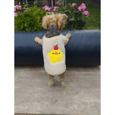  Kutyaruha - Kutyamellény - csibe mintával - XL kutyaruha