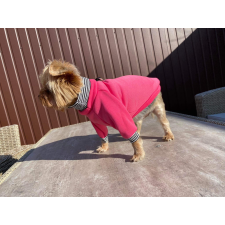  Kutyaruha - Kutyapulóver - Kutyapulcsi - Garbós, póráz akasztóval - kétféle színben - L - rózsaszín kutyaruha
