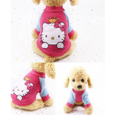  Kutyaruha - Kutyapulóver - Kutyapulcsi - Koronás, Hello Kitty mintás - XL kutyaruha