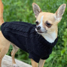  Kutyaruha - Kutyapulóver - kutyapulcsi, Kötött Garbós - meleg - sötétkék - S - sötétkék kutyaruha