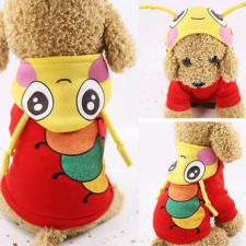  Kutyaruha - Kutyapulóver - Kutyapulcsi - Kukac mintás, kapucnis - S kutyaruha