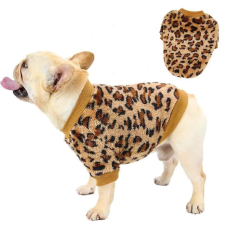  Kutyaruha - Kutyapulóver - Kutyapulcsi - Leopárd mintás plüss pulóver - M kutyaruha