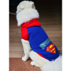  Kutyaruha - Kutyapulóver - Kutyapulcsi - Superman Mintás, Kapucnis - Kék - Nagy Kutyáknak Tökéletes - 7XL - kék