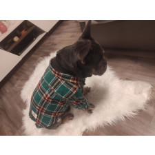  Kutyaruha - Patentos, kockás, flanel ing - kétféle színben - L - mustársárga kutyaruha