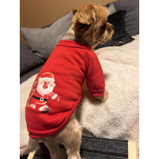  Kutyaruha - Piros Karácsonyi Pulcsi - S kutyaruha